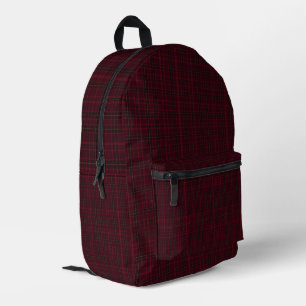 Sac À Dos Imprimé Tartan Bourgogne Élégant