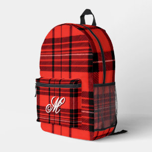 Sac À Dos Imprimé Tartan Plaid Rouge traditionnel Collection moderne