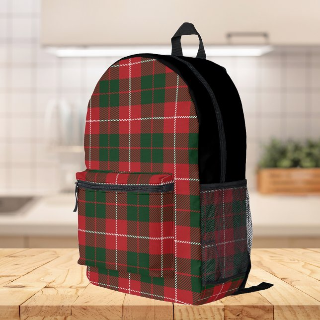 Sac À Dos Imprimé Tartan rouge rouge rouge rustique plaqué (Rustic Plaid Red and Green Tartan Backpack)