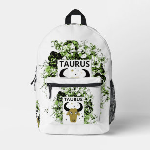 Sac À Dos Imprimé Taureau Zodiaque Maître du Destin Art Floral