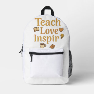 Sac À Dos Imprimé Teach Love Inspire