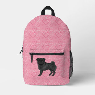 Sac À Dos Imprimé Teckels noir de dessin animé nettoie motif de coeu