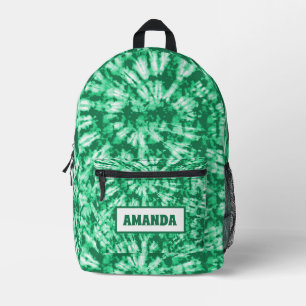 Sac À Dos Imprimé Teinture à tarte verte personnalisée Batik