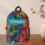 Sac À Dos Imprimé Teinture Motif coloré Personnalisé<br><div class="desc">Cette conception peut être personnalisée en choisissant l'option Modifier la conception. Vous pouvez également transférer sur d'autres objets. Contactez-moi à l'adresse colorflowcreations@gmail.com ou utilisez l'option conversation en haut de la page si vous souhaitez avoir cette conception sur un autre produit ou si vous avez besoin d'aide pour cette conception. Voir...</div>