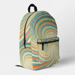 Sac À Dos Imprimé Tendance Vintage Rétro Tourbillon Couleur Pastel