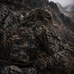 Sac À Dos Imprimé Tenue Ghillie Motif Terrain Rocheux