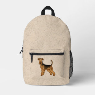 Sac À Dos Imprimé Terrier Airedale Chien de Dessin Animé Mignon Terr