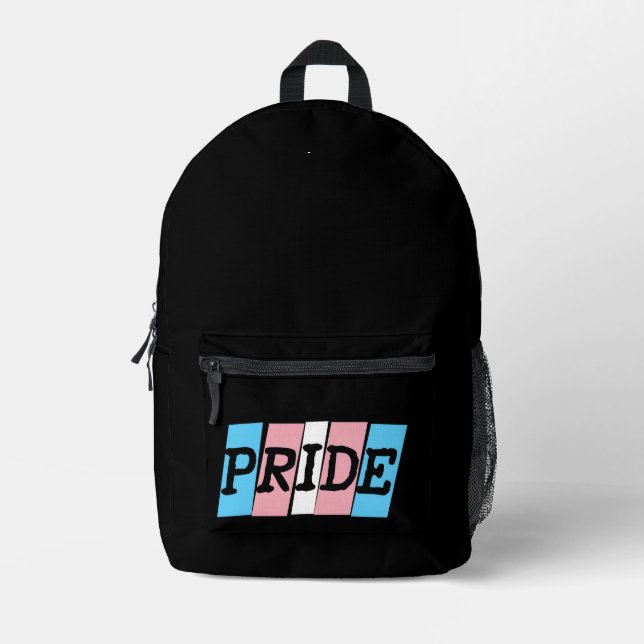 Sac À Dos Imprimé Texte de fierté transgenre (Recto)