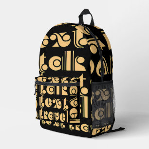 Sac À Dos Imprimé Texte de présentation noir