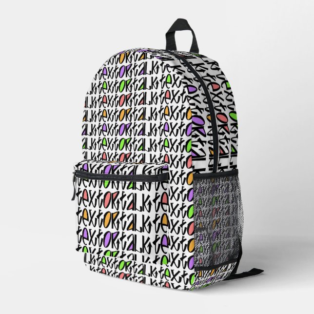 Sac À Dos Imprimé Texte Ou Parler (Coin arrière droit)