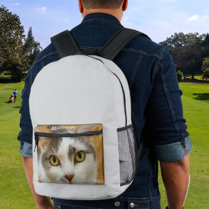 Sac À Dos Imprimé Texte personnalisé de nom de photo