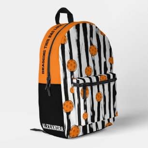 Sac À Dos Imprimé Texte personnalisé - Orange et corail