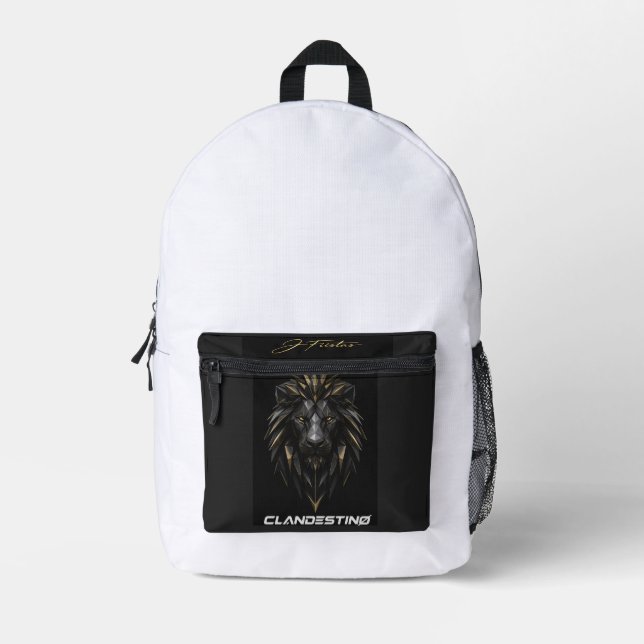 Sac À Dos Imprimé This dark lion backpack design (Recto)
