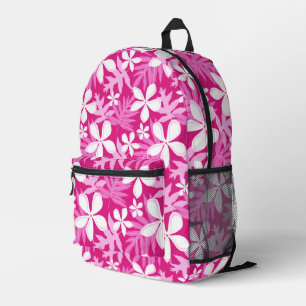 SAC À DOS IMPRIMÉ TIARE MOTIF EN ROSE CHAUDE