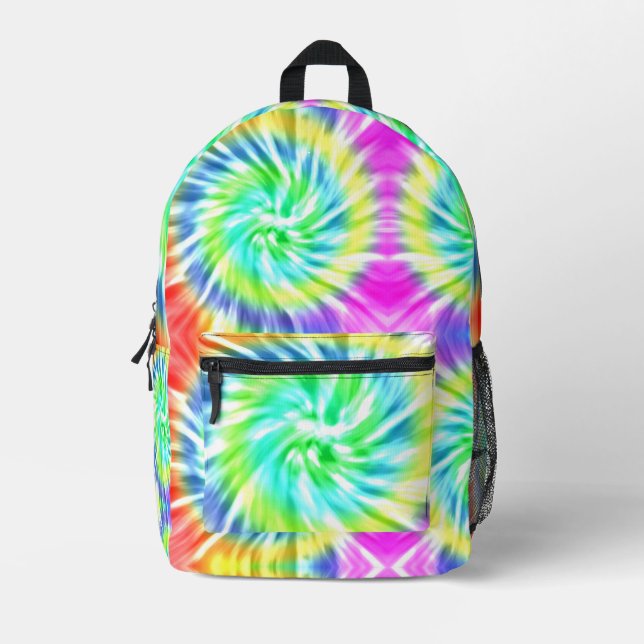 Sac À Dos Imprimé Tie Dye Psychedelic (Recto)