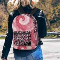 Tiedye Psychedelic Retro Fleurs Roses Monogrammes