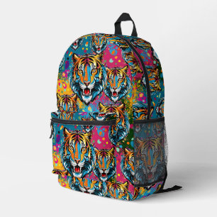 Sac À Dos Imprimé Tiger Tiger Tête arc-en-ciel teintures