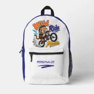 Sac À Dos Imprimé Tigre de dessin animé mignon vélo BMX enfants pers