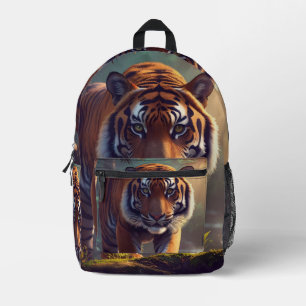 Sac À Dos Imprimé Tigre Majestueux Dans La Forêt