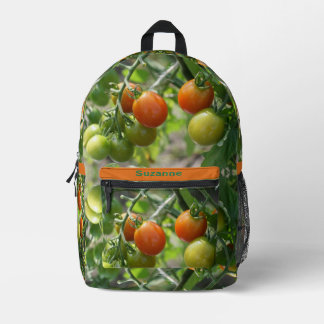 Sac À Dos Imprimé Tomates cerises de jardin personnalisées