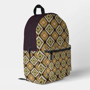Sac À Dos Imprimé Tons chauds géométriques funky