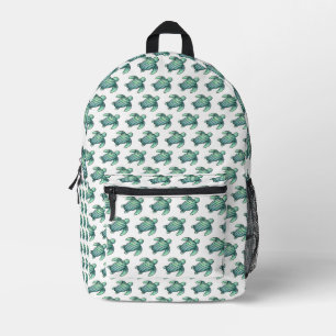 Sac À Dos Imprimé tortue de mer peinte à l'aquarelle dessin animé bl
