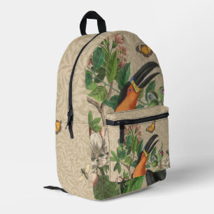 Sac À Dos Imprimé Toucan Jungle Tropical Bird Belle antique