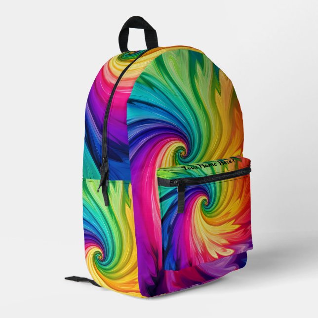 Sac À Dos Imprimé Tourbillon Couleur Nom (Coin arrière gauche)