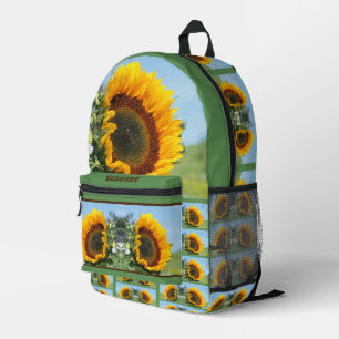 Sac À Dos Imprimé Tournesol Dans Miroir Soleil Personnalisé