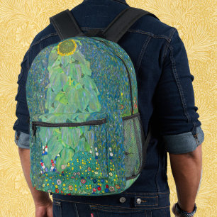 Sac À Dos Imprimé Tournesol de Klimt, Fleurs Vintages Art Nouveau