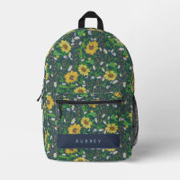 Tournesol Floral Modèle Marine Bleu