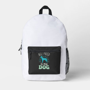 Sac À Dos Imprimé Tout ce dont j'ai besoin est mon amoureux de chien