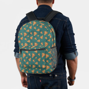 Sac À Dos Imprimé tranches de pizza cool vintage motif vert turquois