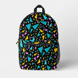 Sac À Dos Imprimé Triangles bleu jaune couleurs sur arrière - plan n