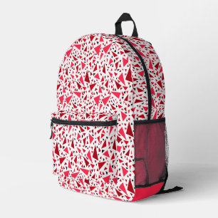 Sac À Dos Imprimé triangles rouges pourpre sur arrière - plan rétro