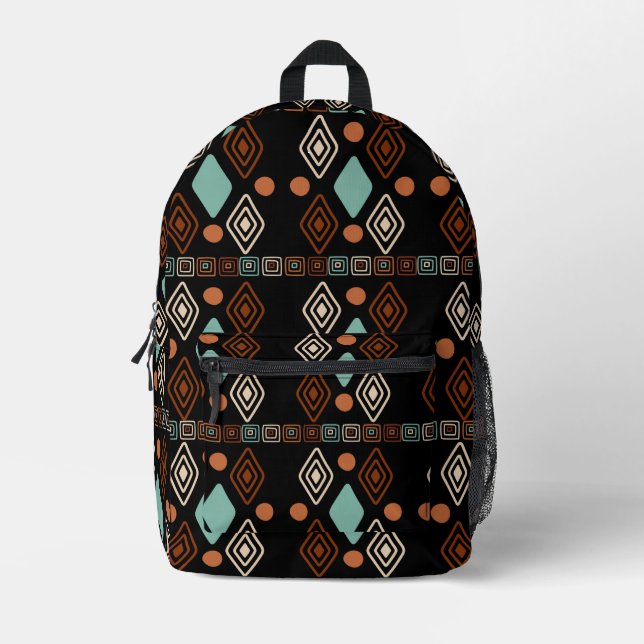 Sac À Dos Imprimé Tribal Printed Backpack (Recto)