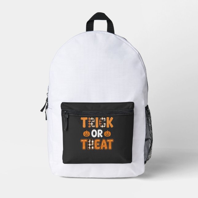 Sac À Dos Imprimé Trick or Treat Halloween Pumpkin Vector Design_1 (Recto)