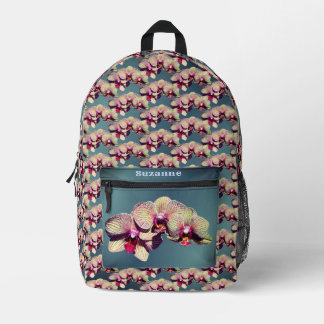 Sac À Dos Imprimé Trio Fleur Orchidée personnalisée