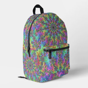 Sac À Dos Imprimé Trippy coloré Super éclat fractal