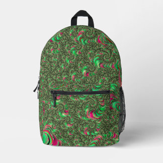 Sac À Dos Imprimé Trippy Funky Psychedelic Super Spiral Fractal Art