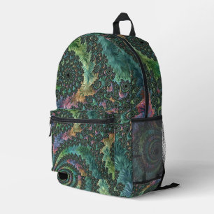 Sac À Dos Imprimé Trippy Super coloré bijou ton Fractal Art