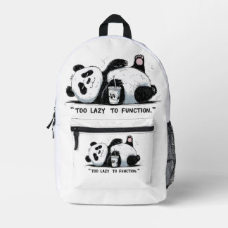 Sac À Dos Imprimé Trop azy pour fonctionner - Lazy Panda