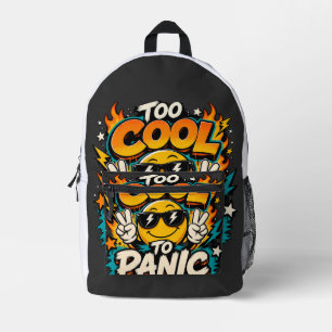 Sac À Dos Imprimé Trop Cool Pour Paniquer Dessin Drôle De Sourire