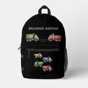 Sac À Dos Imprimé Trucks Colorés 4e. Cadeau de fête d'anniversaire