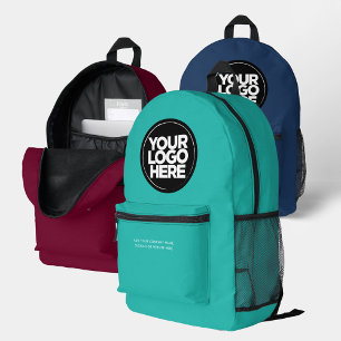 Sac À Dos Imprimé Turquoise   Logo et texte personnalisés