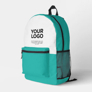 Sac À Dos Imprimé Turquoise   Logo et texte professionnels personnal