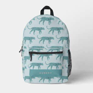 Sac À Dos Imprimé Turquoise Tiger Motif bleu clair