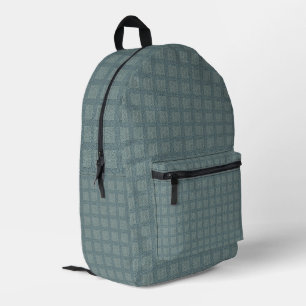 Sac À Dos Imprimé Tweedy Wool Aqua et Green Motif