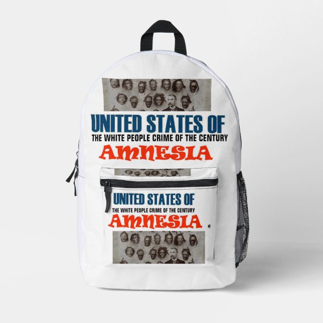 Sac à dos imprimé "U S AMNESIA" Couper Coudre (Recto)
