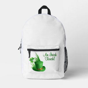 Sac À Dos Imprimé Un chapeau de trèfle de lutin avec une touche irla